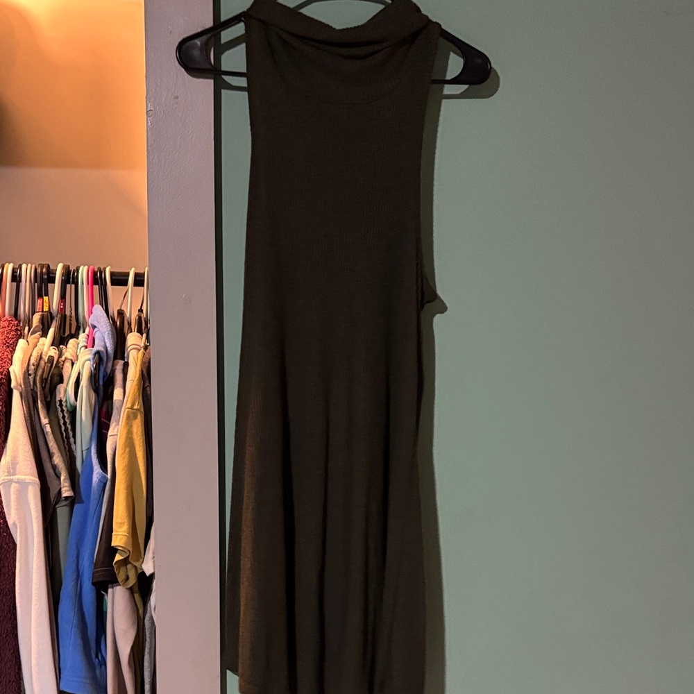 Adam Levine Collection Sleeveless Dark Green Midi Dress